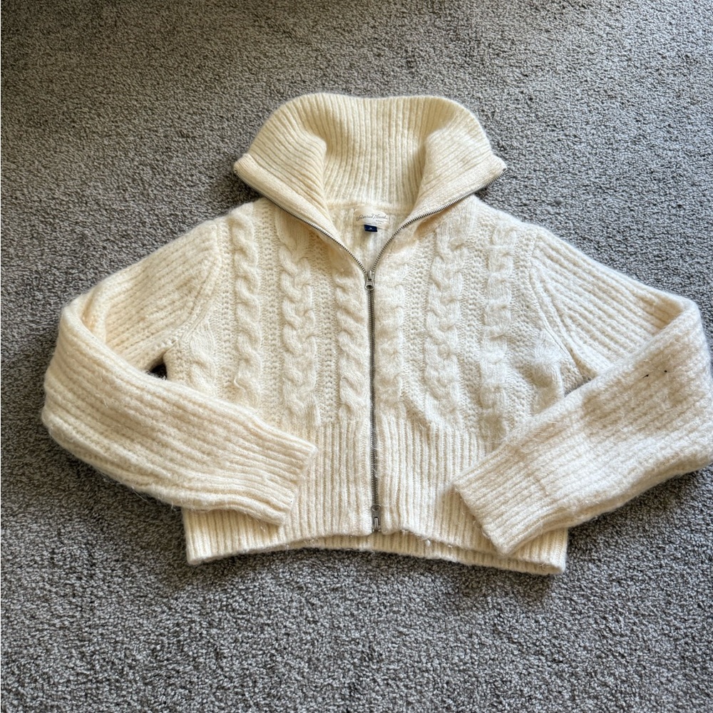 Cozy Cream Cable Knit Sweater